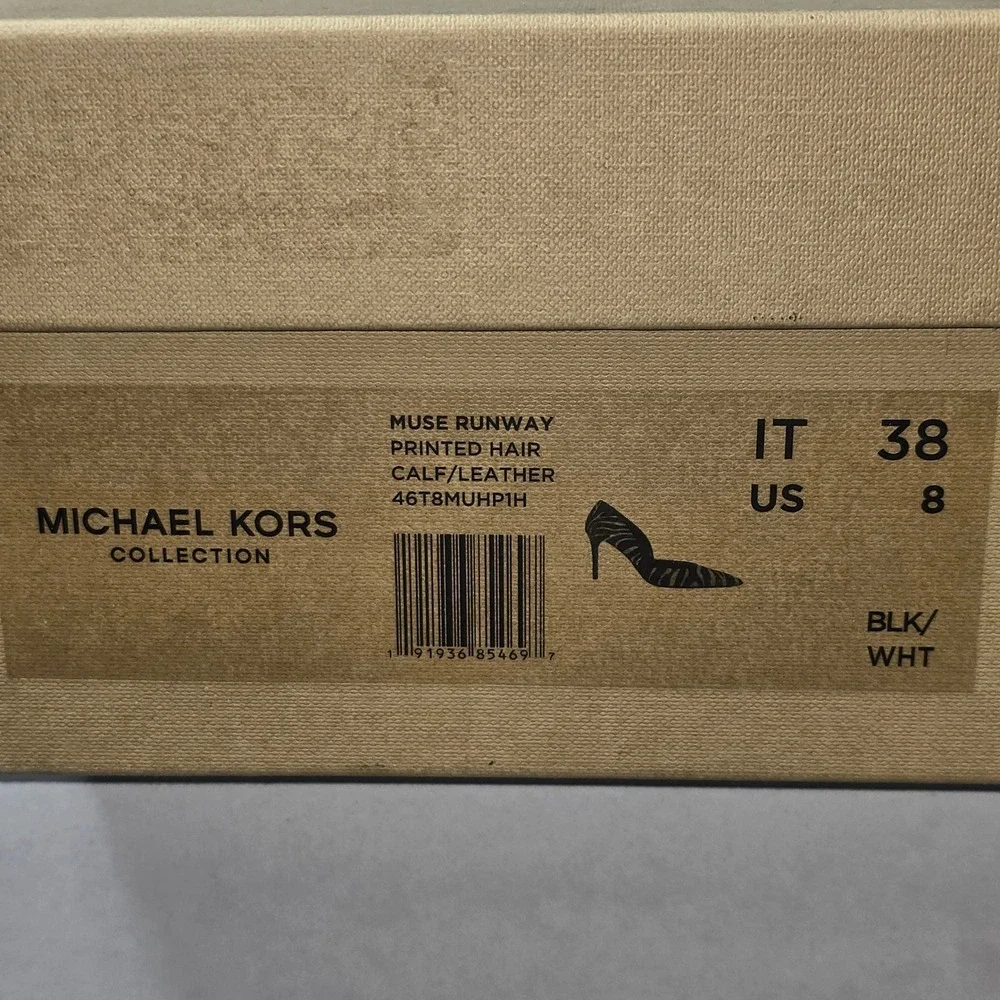 NWB Michael Kors Collection‎ Muse Runway Zebra Print Calf Hair Stilettos US 8
